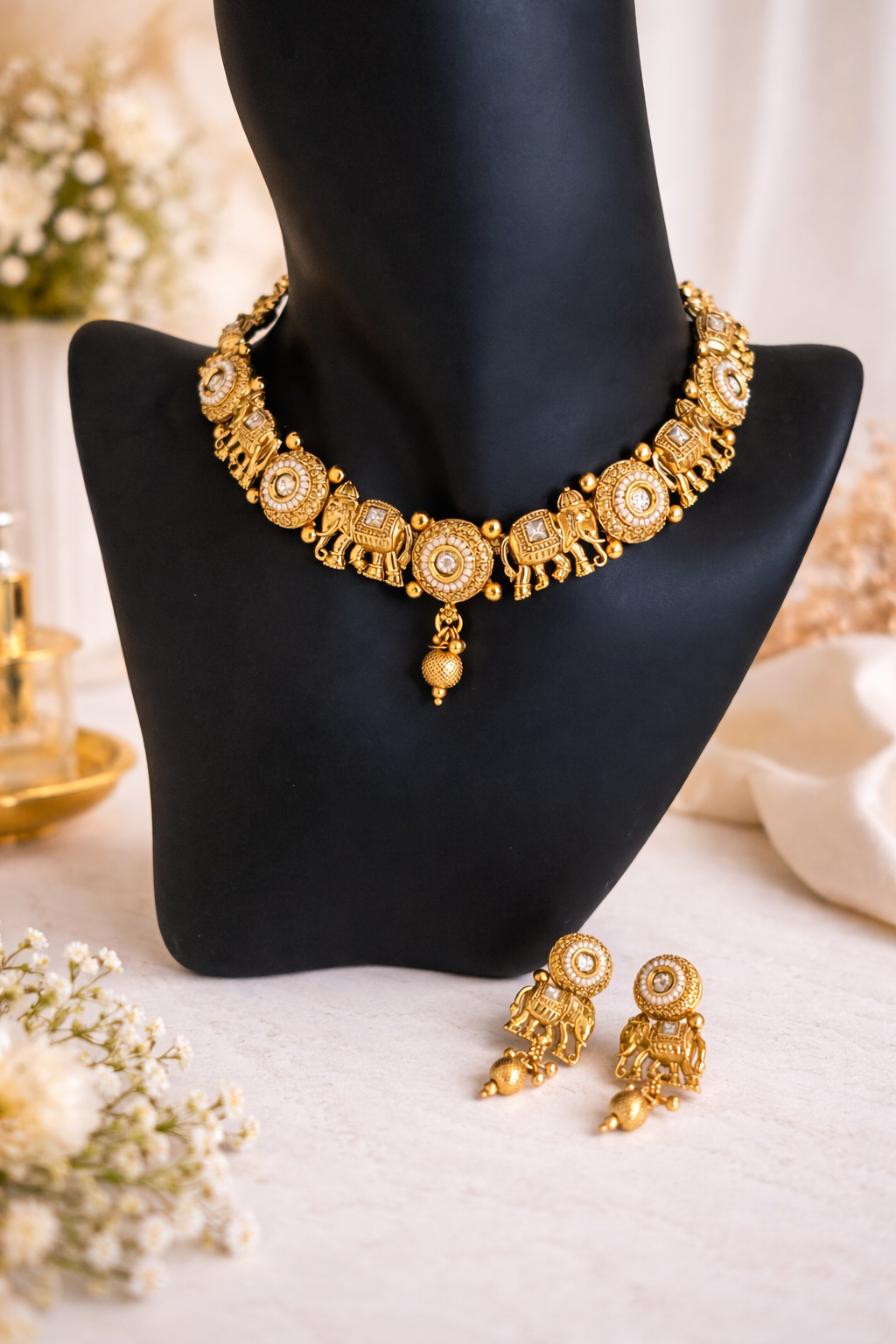 Antique Gold Matte Finish Choker