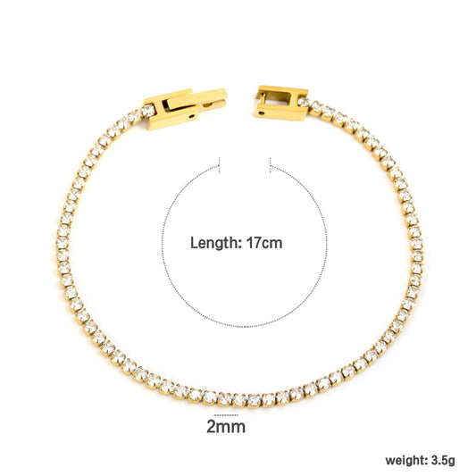 Tennis Gold Bracelet
