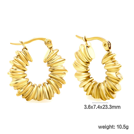 Gold Coil Hoops