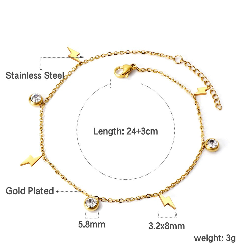 Mini Crystal Charms Anklet