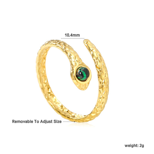 Green Snake Ring