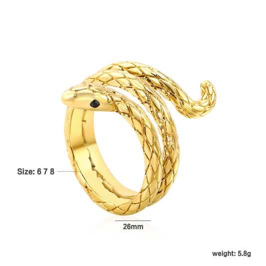 Gold Plated Snake Ring