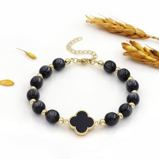 Black Pearl Beaded Bracelet