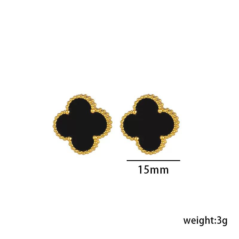 VC Black Stud Earrings