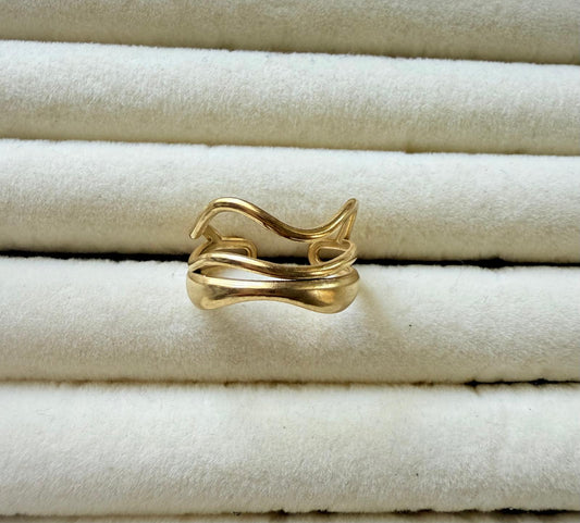 Multi Wave Open Ring