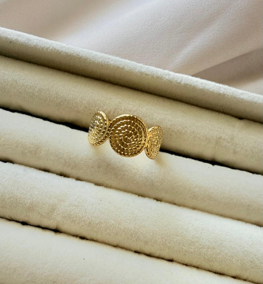 Spirals Boho Gold Ring