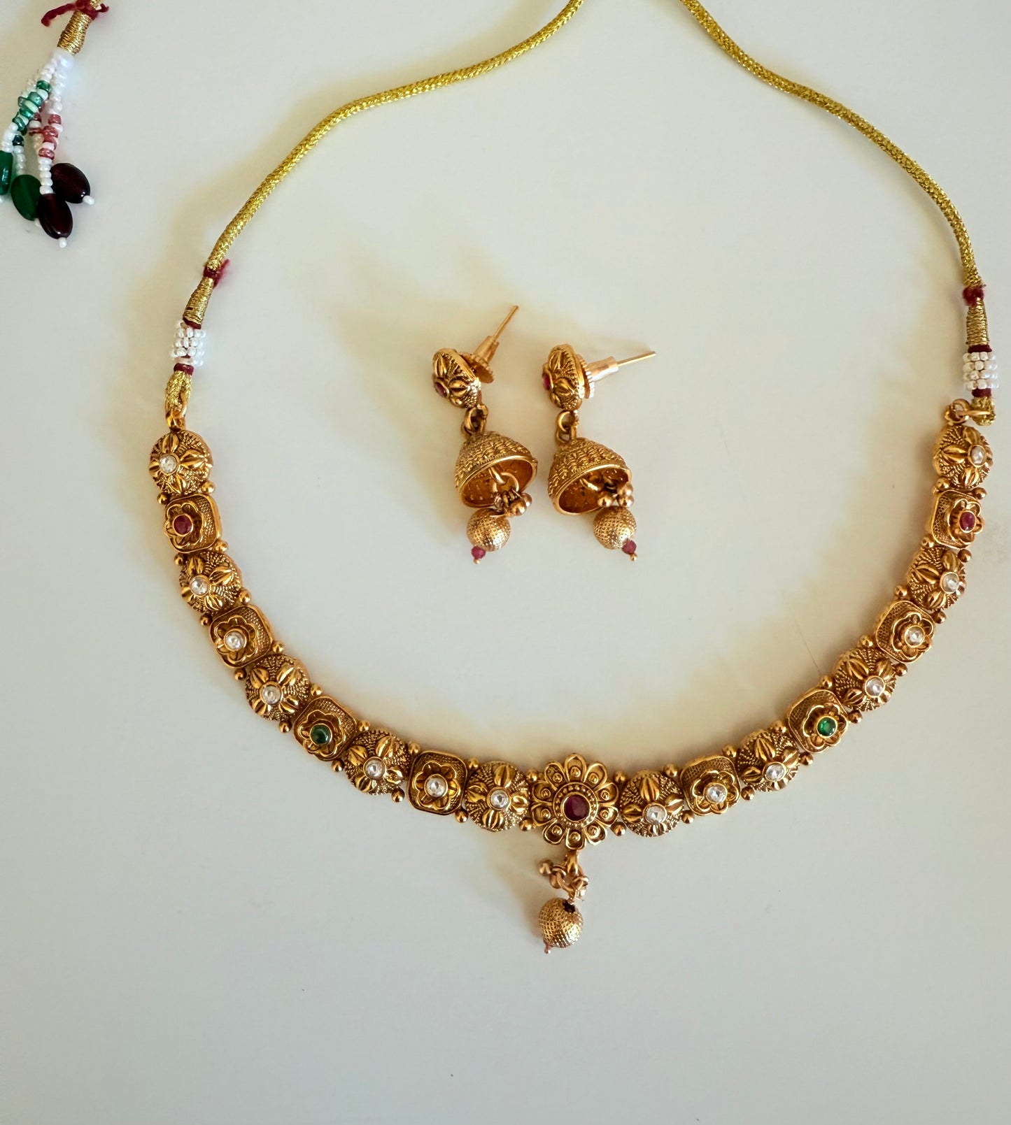 Gold Matte Finish Choker Set Multi