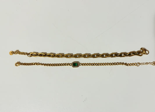 2 Piece Chain Bracelets