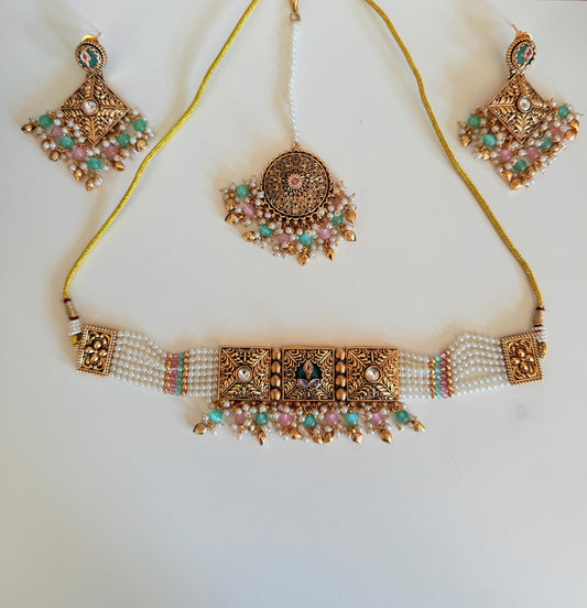 Gold Plated Heritage Choker Set