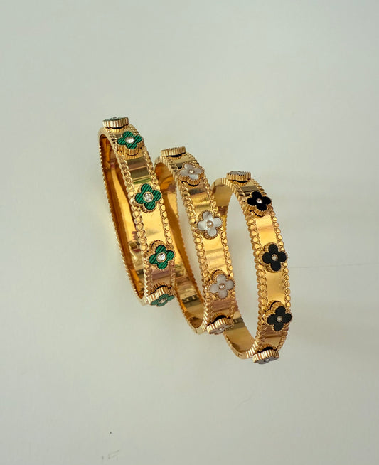 Clover Stone Bangles