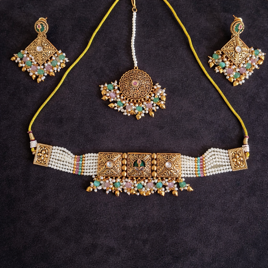 Gold Plated Heritage Choker Set