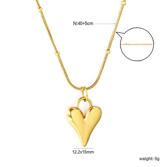 Heart Ball Chain Pendant