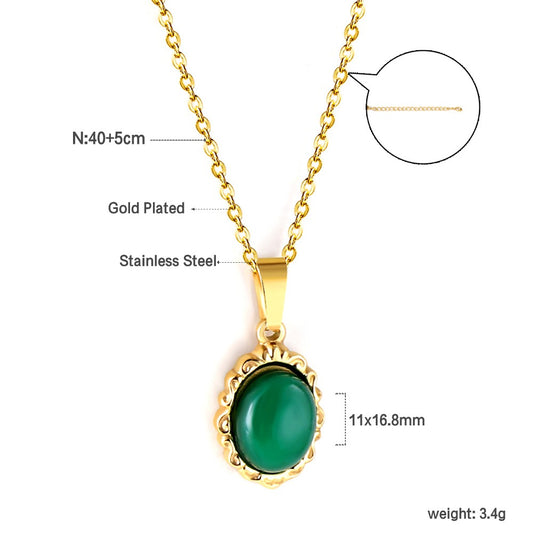 Vintage Green Gemstone Pendant