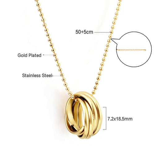 Triple Ring Necklace
