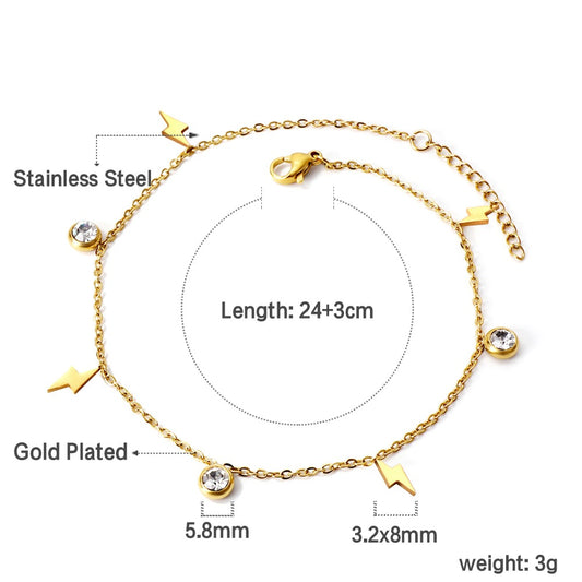 Mini Crystal Charms Anklet