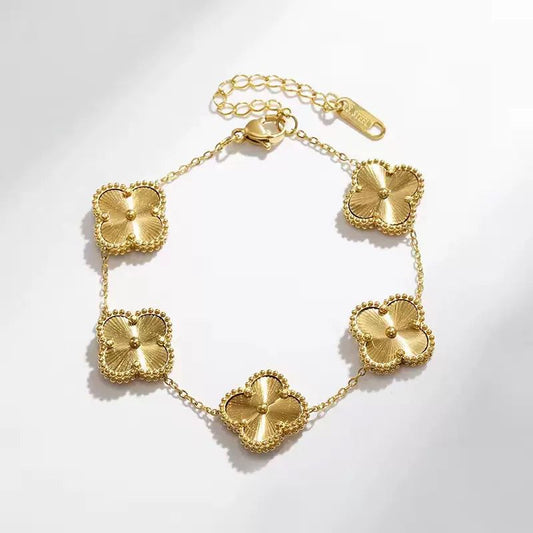 Gold Four Clover Bracelet