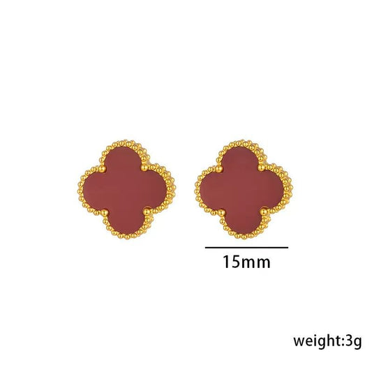 VC Red Stud Earrings