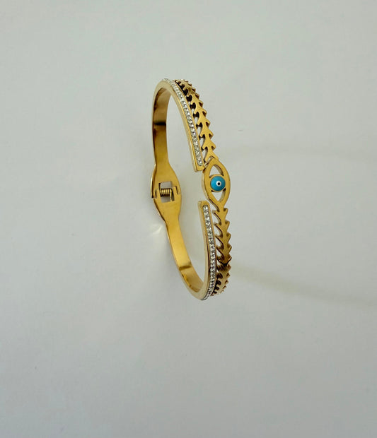 Evil Eye thin Bangle Bracelet